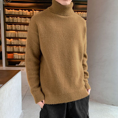 Χειμώνας 2023 Νέο πουλόβερ από κασμίρ Ανδρικά πουλόβερ με φαρδιά ζιβάγκο ανδρικό πουλόβερ κορυφαίας ποιότητας Χοντρά ζεστά ανδρικά πουλόβερ Pull Homme Hiver