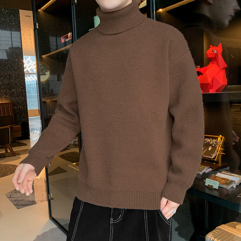 Χειμώνας 2023 Νέο πουλόβερ από κασμίρ Ανδρικά πουλόβερ με φαρδιά ζιβάγκο ανδρικό πουλόβερ κορυφαίας ποιότητας Χοντρά ζεστά ανδρικά πουλόβερ Pull Homme Hiver