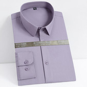 Muške modne elastične majice dugih rukava od bambusovih vlakana bez džepova Standardne poslovne majice za rad u uredu Majice za jednostavno održavanje