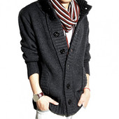 Πλεκτό Ζακέτα Ανδρικό Πουλόβερ Πλεκτό Πλεκτό Πουλόβερ Ανδρικό Πλεκτό Μπουφάν Παλτό Στάση Γιακά Χειμερινά Πουλόβερ Pull Homme