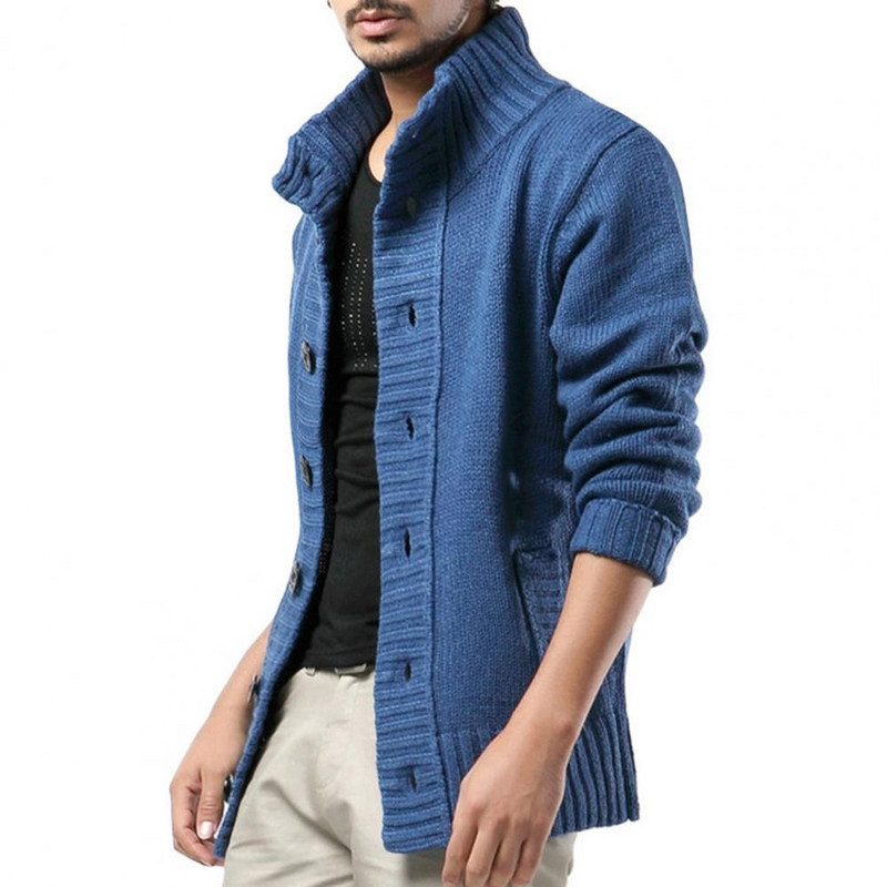 Πλεκτό Ζακέτα Ανδρικό Πουλόβερ Πλεκτό Πλεκτό Πουλόβερ Ανδρικό Πλεκτό Μπουφάν Παλτό Στάση Γιακά Χειμερινά Πουλόβερ Pull Homme