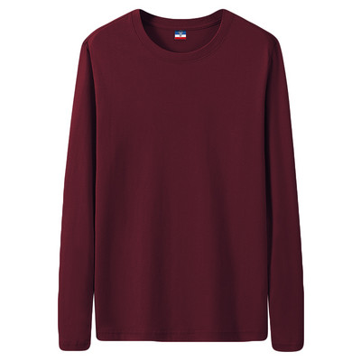 Heast materjalist pikkade varrukatega T-särgid Meeste täispuuvillased T-särgid Meeste T-särk Suures suuruses dressipluusid Meeste Lihtne aluspesu