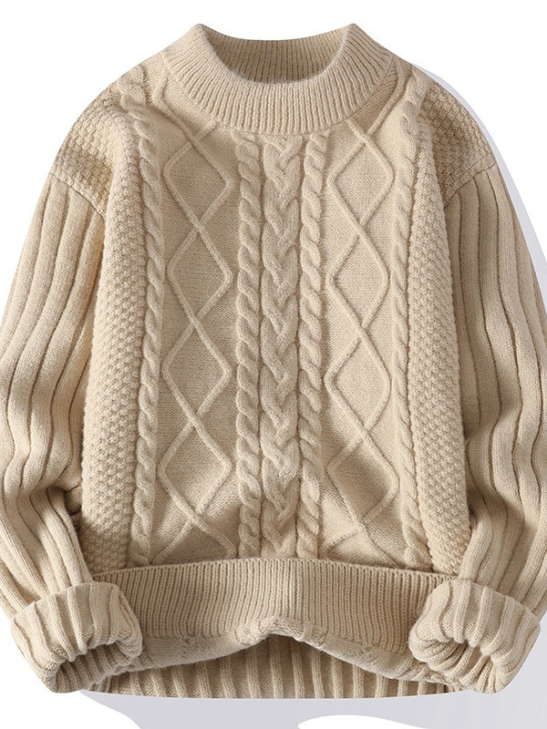 2023. aasta sügisene vabaaja meeste kampsun O-kaelusega triibuline õhuke kudum Meeste kampsunid Pullover, Harajuku meeste retrokampsunid