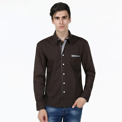 Potpuno nova jesenska muška košulja 2021. Muške svečane košulje Modna muška ležerna poslovna svečana košulja dugih rukava Camisa Social Masculina