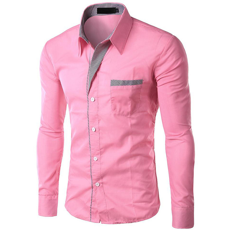 Potpuno nova jesenska muška košulja 2021. Muške svečane košulje Modna muška ležerna poslovna svečana košulja dugih rukava Camisa Social Masculina