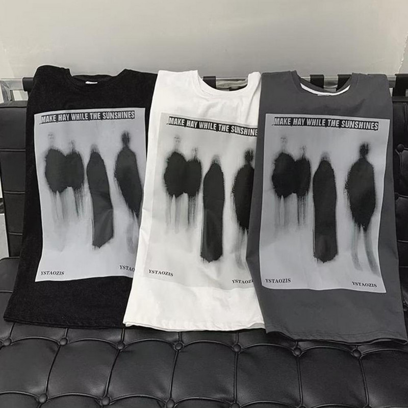 Muški proljetni top Hip Hop pulover s dugim rukavima i O izrezom Široka košulja Vintage apstraktni print Jesenska majica Muška odjeća za svakodnevno nošenje