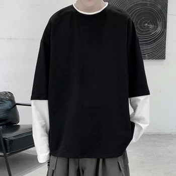 Κομψό ανοιξιάτικο μπλουζάκι Casual ανδρικό μπλουζάκι μακρυμάνικο Thermal Plus Size Άνετο ανοιξιάτικο μπλουζάκι