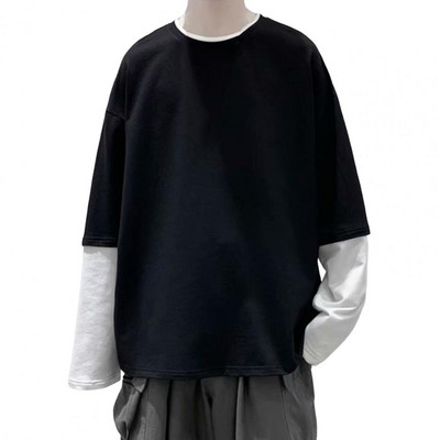 Chic proljetna majica Ležerna muška majica dugih rukava Termalna velika udobna proljetna majica kratkih rukava