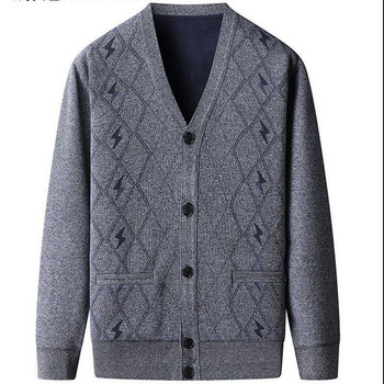 Μόδα πλεκτές τσέπες με λαιμόκοψη σε σχήμα V Πουλόβερ ζακέτα με όλα τα ταιριαστά Ανδρικά ρούχα 2023 Φθινόπωρο Νέο Χαλαρό Κορεάτικο τοπ casual παλτό