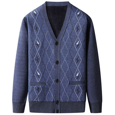 Moodsad V-kaelusega silmkoelised taskud Täielikult sobivad kampsunid kampsunid meeste riided 2023. aasta sügis, uued lahtised Korea topid vabaaja mantel