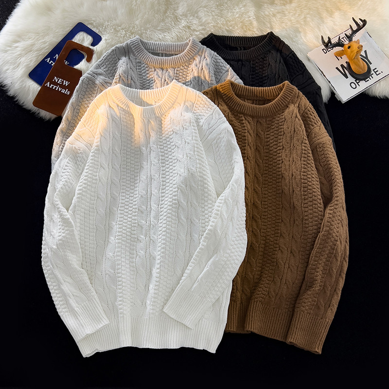 Pleteni pulover Muškarci Jesen Zima Majice Muška ležerna odjeća Kardigan dugih rukava s O izrezom Muški pulover Pletene majice A45