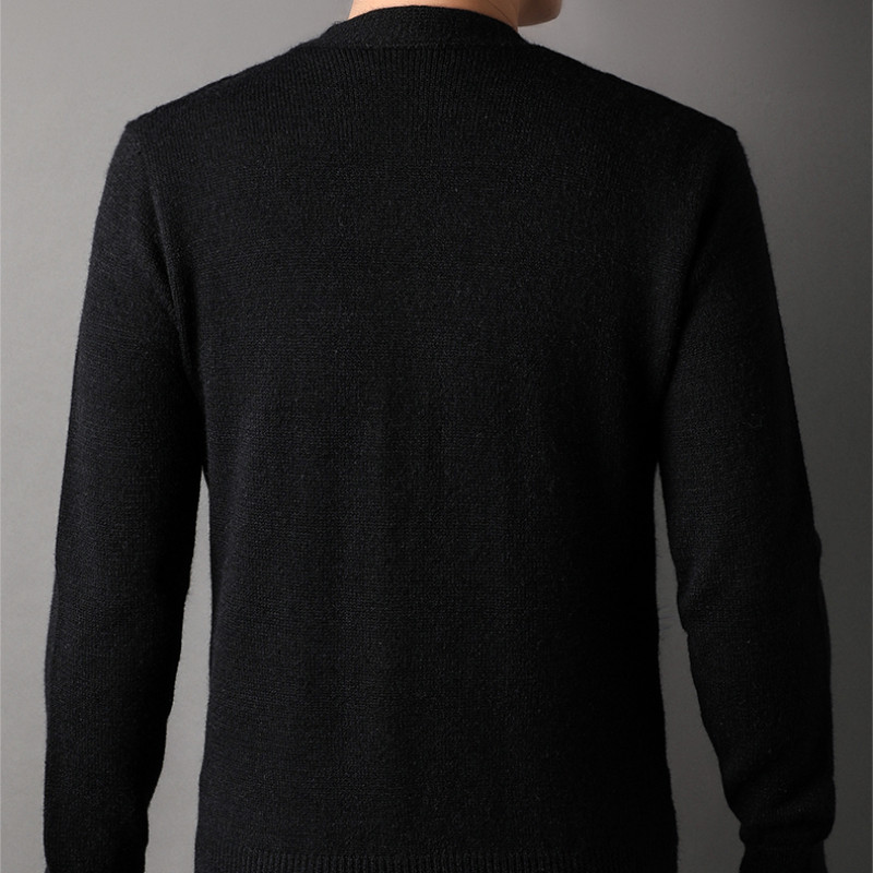 2023. Novi muški zimski, grubi vrteći štap, igla s dijamantnom mrežom, debeli kardigan od jacquard personaliziranog džempera od pletiva Kaput