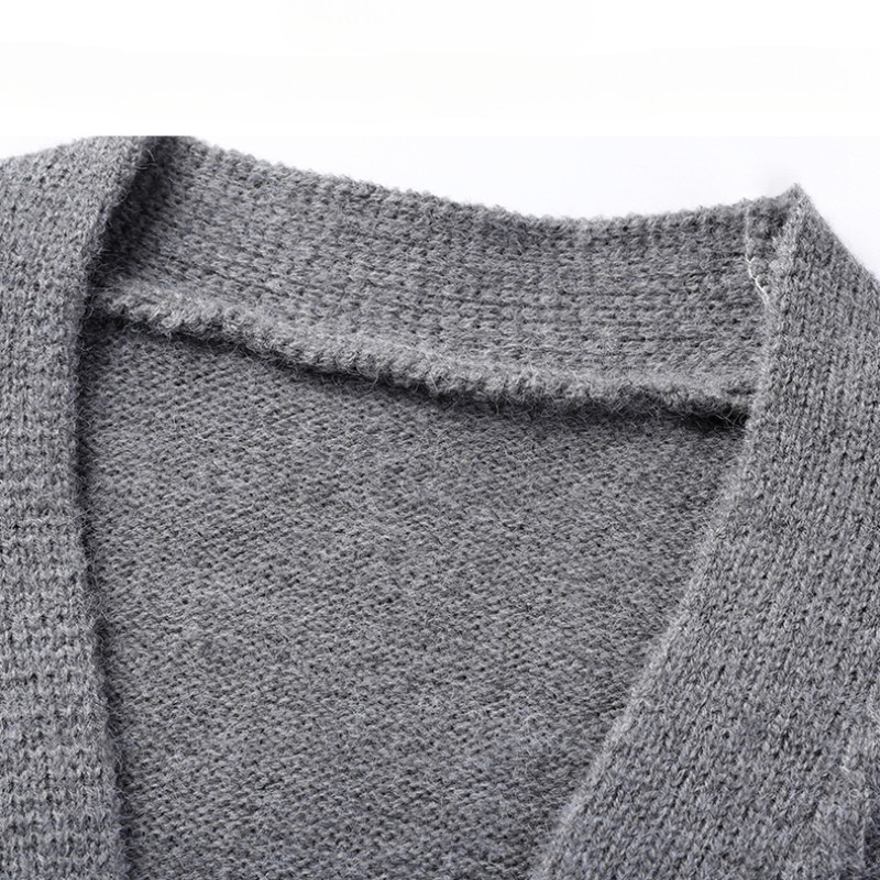 2023. Novi muški zimski, grubi vrteći štap, igla s dijamantnom mrežom, debeli kardigan od jacquard personaliziranog džempera od pletiva Kaput