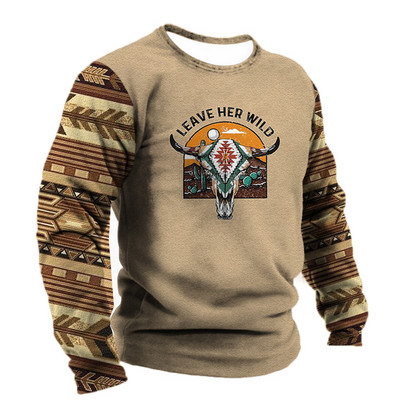 Ανδρικό μπλουζάκι Demon Wendigo με εμπριμέ μπλουζάκια Harajuku Ρούχα με λαιμόκοψη Βαμβακερό πουλόβερ Υπερμεγέθη Streetwear Ανδρικό Vintage μακρυμάνικο