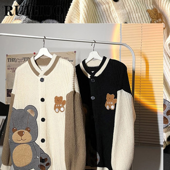 Bear Cashmere Cardigan Ανδρικό χειμερινό μπουφάν Vintage πουλόβερ Ανδρική ζακέτα 2XL 2022 Νέες παραλαβές