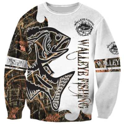 Vintage majice za muškarce Pamučne majice dugih rukava 3d majice za vanjske aktivnosti Puloveri s O izrezom Prevelika odjeća Muška ribolovna odjeća