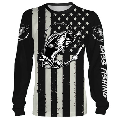 Vintage majice za muškarce Pamučne majice dugih rukava 3d majice za vanjske aktivnosti Puloveri s O izrezom Prevelika odjeća Muška ribolovna odjeća