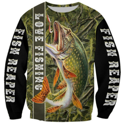 Vintage majice za muškarce Pamučne majice dugih rukava 3d majice za vanjske aktivnosti Puloveri s O izrezom Prevelika odjeća Muška ribolovna odjeća