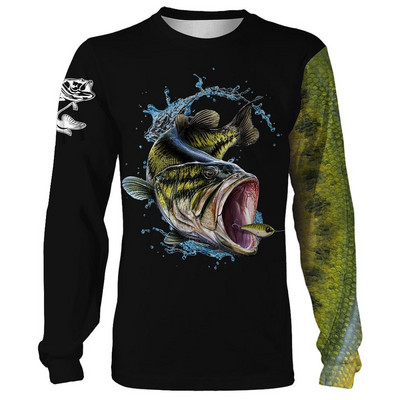 Vintage majice za muškarce Pamučne majice dugih rukava 3d majice za vanjske aktivnosti Puloveri s O izrezom Prevelika odjeća Muška ribolovna odjeća