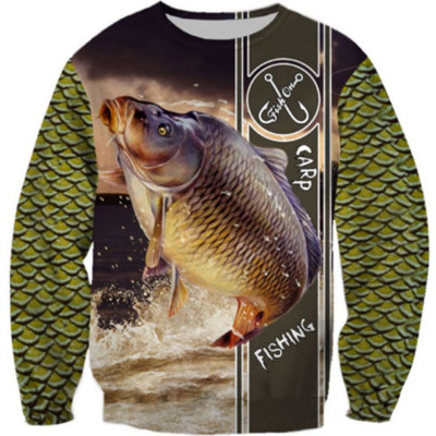 Vintage majice za muškarce Pamučne majice dugih rukava 3d majice za vanjske aktivnosti Puloveri s O izrezom Prevelika odjeća Muška ribolovna odjeća