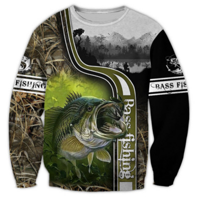 Vintage majice za muškarce Pamučne majice dugih rukava 3d majice za vanjske aktivnosti Puloveri s O izrezom Prevelika odjeća Muška ribolovna odjeća