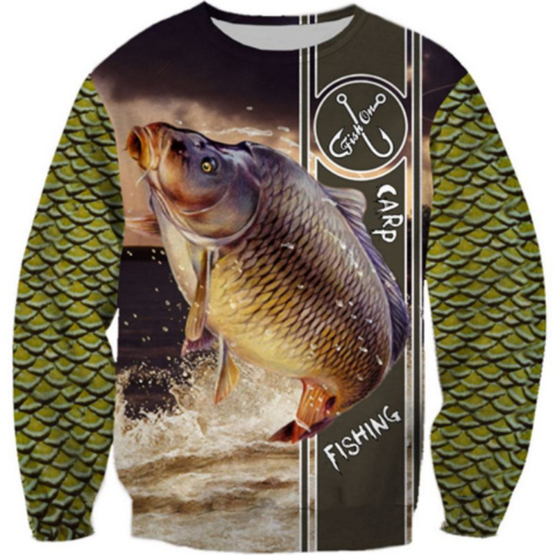 Vintage majice za muškarce Pamučne majice dugih rukava 3d majice za vanjske aktivnosti Puloveri s O izrezom Prevelika odjeća Muška ribolovna odjeća