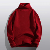 Kevadine kampsun Meeste Mood Nooruslik Vitality s Turtleneck Computer Kootud Pullovers Ühevärviline Põhjus