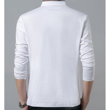 Μπλουζάκι 2023 Ανδρικό μπλουζάκι με ολόσωμο βαμβακερό ανδρικό μπλουζάκι μονόχρωμο μπλουζάκι μονόχρωμο μπλουζάκι μανδαρίνικο μακρύ πουκάμισο