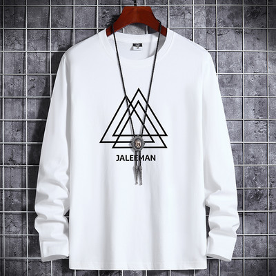 Nove košulje za muškarce Odjeća Anime Grafika Prevelike majice Pamuk Zima Jesen Bijela majica Manga crna okrugla majica Ležerni sport