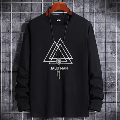 Nove košulje za muškarce Odjeća Anime Grafika Prevelike majice Pamuk Zima Jesen Bijela majica Manga crna okrugla majica Ležerni sport