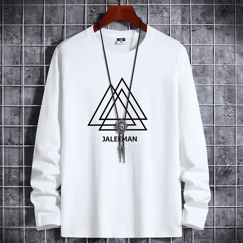 Nove košulje za muškarce Odjeća Anime Grafika Prevelike majice Pamuk Zima Jesen Bijela majica Manga crna okrugla majica Ležerni sport