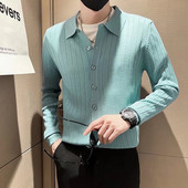 2023 Kardigani Muški pamučni pulover dugih rukava Muški džemperi na preklop Labavi jednobojni gornji dijelovi s dugmadima Pristajajuća pletena odjeća u ležernom stilu 3XL