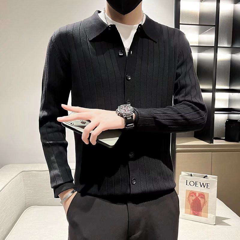 2023 Kardigani Muški pamučni pulover dugih rukava Muški džemperi na preklop Labavi jednobojni gornji dijelovi s dugmadima Pristajajuća pletena odjeća u ležernom stilu 3XL