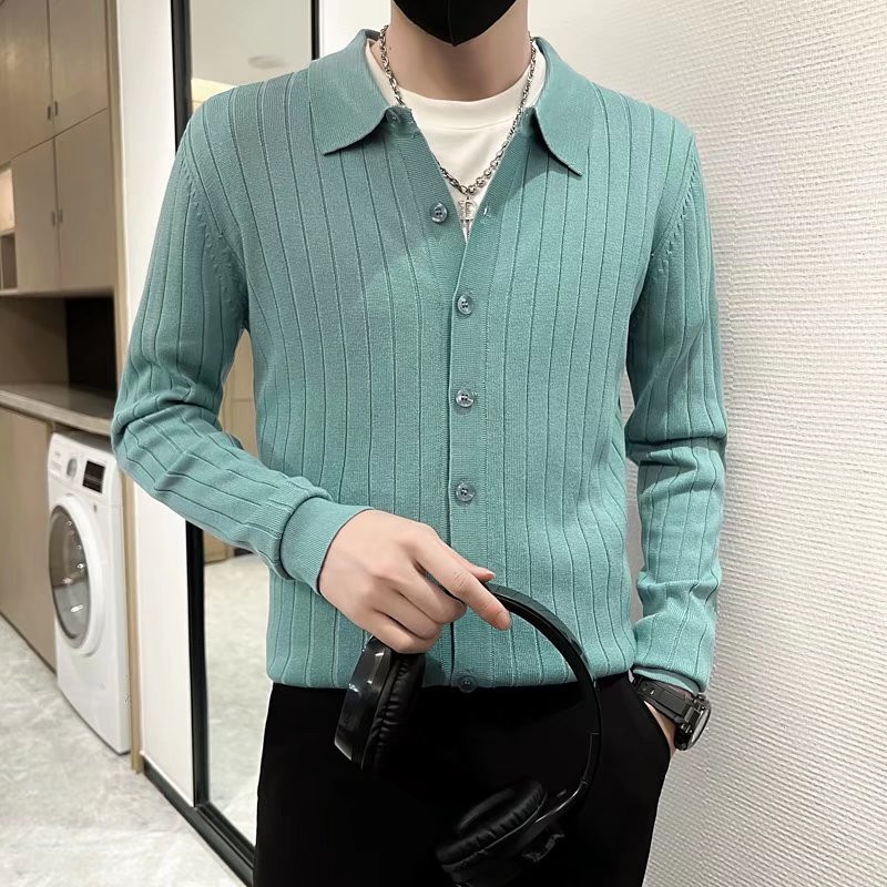 2023 Kardigani Muški pamučni pulover dugih rukava Muški džemperi na preklop Labavi jednobojni gornji dijelovi s dugmadima Pristajajuća pletena odjeća u ležernom stilu 3XL