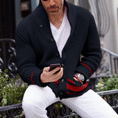 Jesen Zima Muški pulover Kaput Džemper Jakne Gornja odjeća Džemper Kaput Muški pleteni debeli kaput Topla ležerna pletena odjeća Kardigan