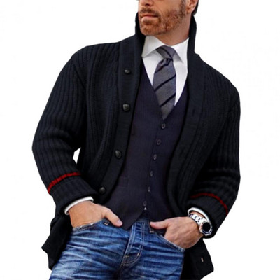 Jesen Zima Muški pulover Kaput Džemper Jakne Gornja odjeća Džemper Kaput Muški pleteni debeli kaput Topla ležerna pletena odjeća Kardigan