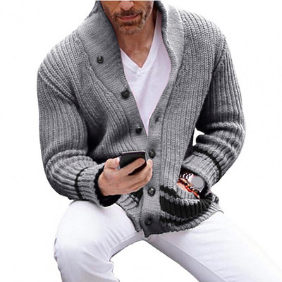 Jesen Zima Muški pulover Kaput Džemper Jakne Gornja odjeća Džemper Kaput Muški pleteni debeli kaput Topla ležerna pletena odjeća Kardigan