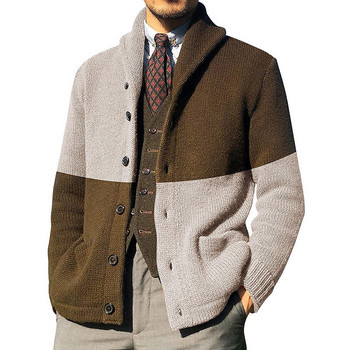 Μακρυμάνικο πλεκτό μπουφάν πουλόβερ Μόδα Φθινοπώρου και Χειμώνα Νέα ζακέτα που ταιριάζουν με κουμπί