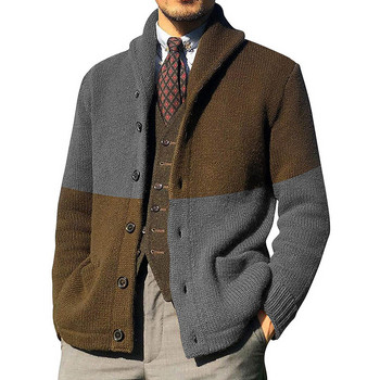 Μακρυμάνικο πλεκτό μπουφάν πουλόβερ Μόδα Φθινοπώρου και Χειμώνα Νέα ζακέτα που ταιριάζουν με κουμπί