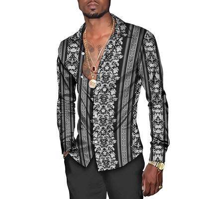 2023. aasta kevadsuvi uus meeste polosärk Slim Fit pikkade varrukatega nööbiga Suur vabaaja särk Meeste tänavarõivad riided