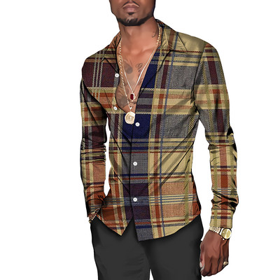 2023. aasta kevadsuvi uus meeste polosärk Slim Fit pikkade varrukatega nööbiga Suur vabaaja särk Meeste tänavarõivad riided