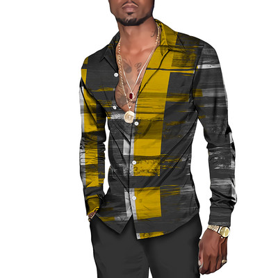 2023. aasta kevadsuvi uus meeste polosärk Slim Fit pikkade varrukatega nööbiga Suur vabaaja särk Meeste tänavarõivad riided