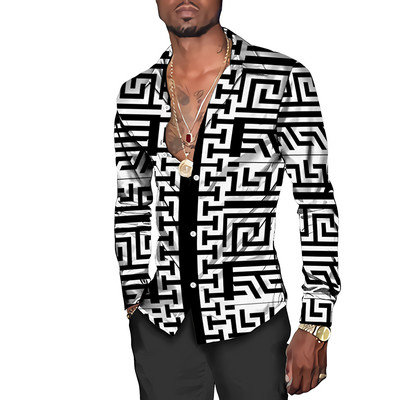 2023. aasta kevadsuvi uus meeste polosärk Slim Fit pikkade varrukatega nööbiga Suur vabaaja särk Meeste tänavarõivad riided