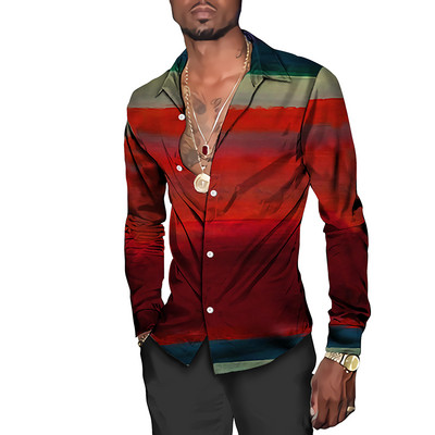 2023. aasta kevadsuvi uus meeste polosärk Slim Fit pikkade varrukatega nööbiga Suur vabaaja särk Meeste tänavarõivad riided