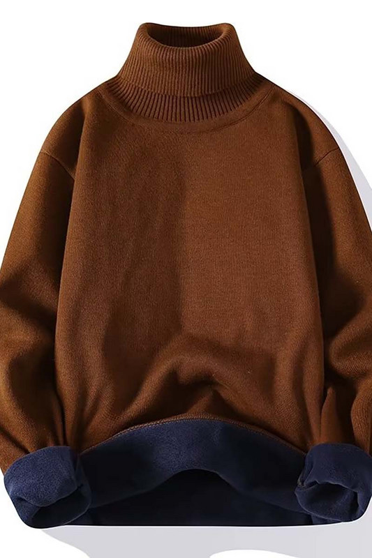 Νέο χειμωνιάτικο ανδρικό πουλόβερ με ζιβάγκο μονόχρωμο ανδρικό casual ζεστά πλεκτά πουλόβερ Πλεκτά Πουλόβερ Ανδρικά πλεκτά φθινοπώρου E96