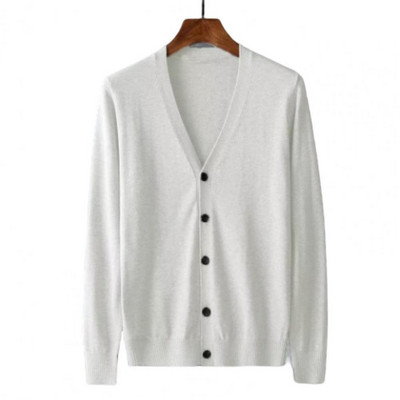 Muški kardigan s dugim rukavima i V-izrezom, uski, topli pleteni kaput s jednim kopčanjem, proljeće i jesen, jakne za muškarce, chaquetas hombre