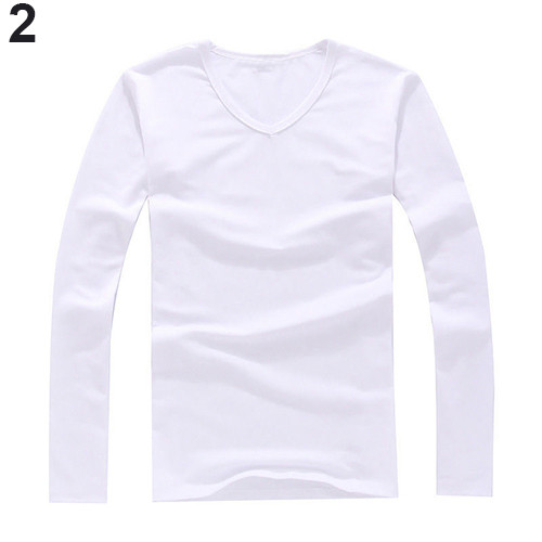 I -Jewelry Ανδρικό απλό, λεπτό, βαμβακερό μακρυμάνικο μπλουζάκι casual μόδας τοπ Basic μαύρο λευκό μπλουζάκι Άνοιξη Φθινόπωρο