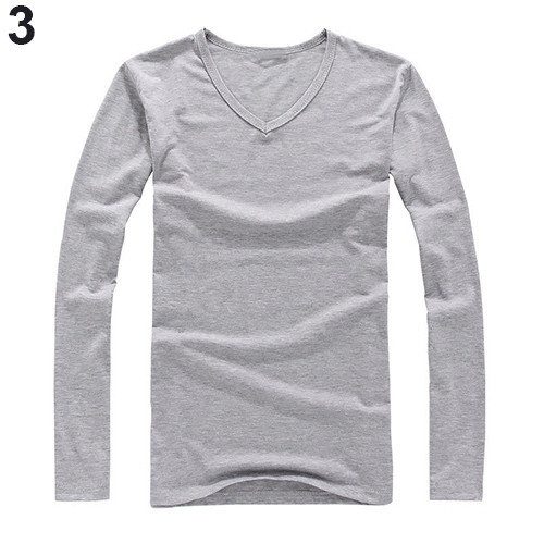 I -Jewelry Ανδρικό απλό, λεπτό, βαμβακερό μακρυμάνικο μπλουζάκι casual μόδας τοπ Basic μαύρο λευκό μπλουζάκι Άνοιξη Φθινόπωρο