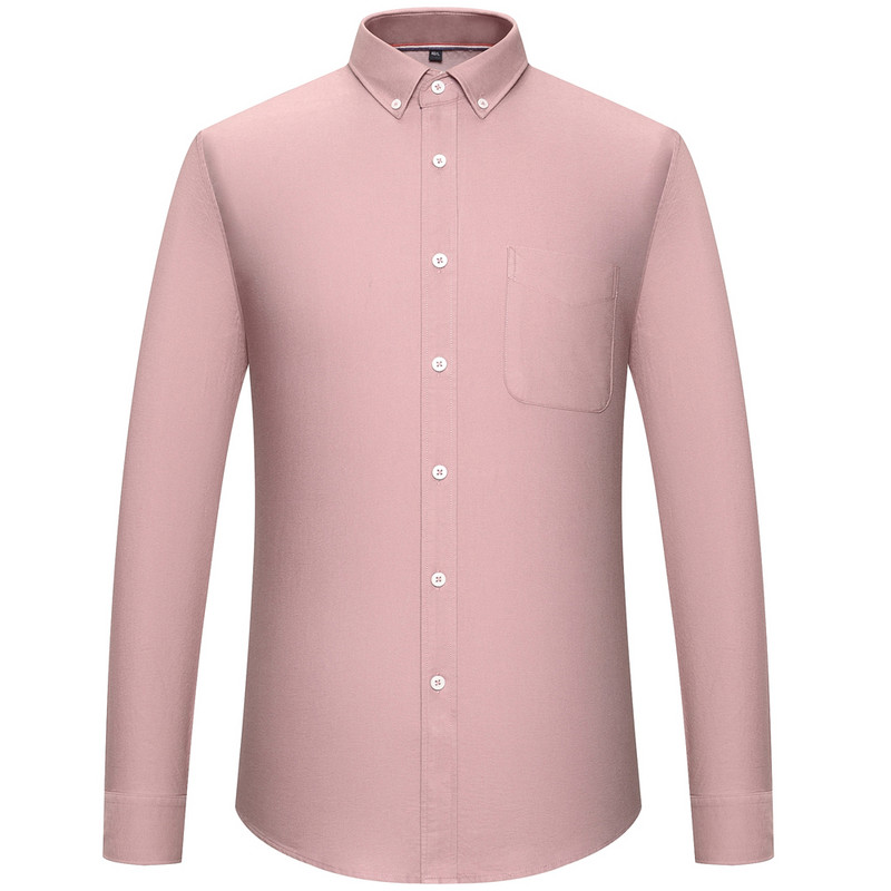 100% pamuk, muške oxford ležerne košulje dugih rukava, prednja krpa, džep na prsima, debela radna majica s ovratnikom na kopčanje, običnog kroja