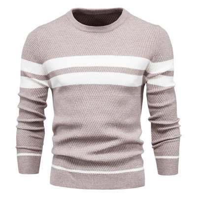 Kampsun Meeste Pullover Puuvillased triibulised kampsunid Patchwork pikkade varrukatega soojad kampsunid vabaaja mood kampsun Pull Homme meeste rõivad